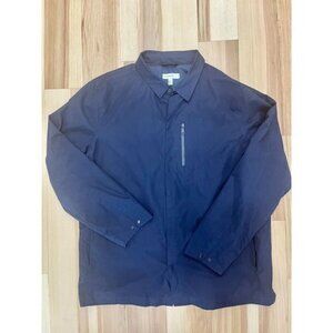 Calibrate Navy Raincoat Snap Front XL
